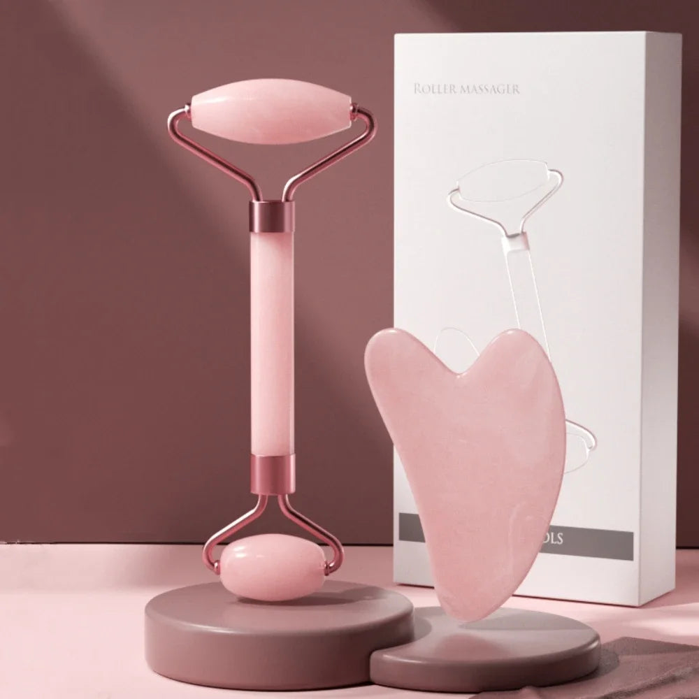 Gua Sha & Rouleau Visage | Kit Massage Facial Anti-Rides