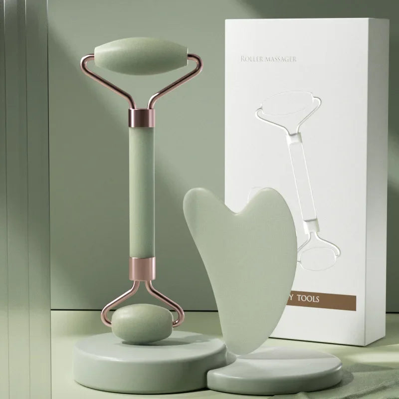 Gua Sha & Rouleau Visage | Kit Massage Facial Anti-Rides