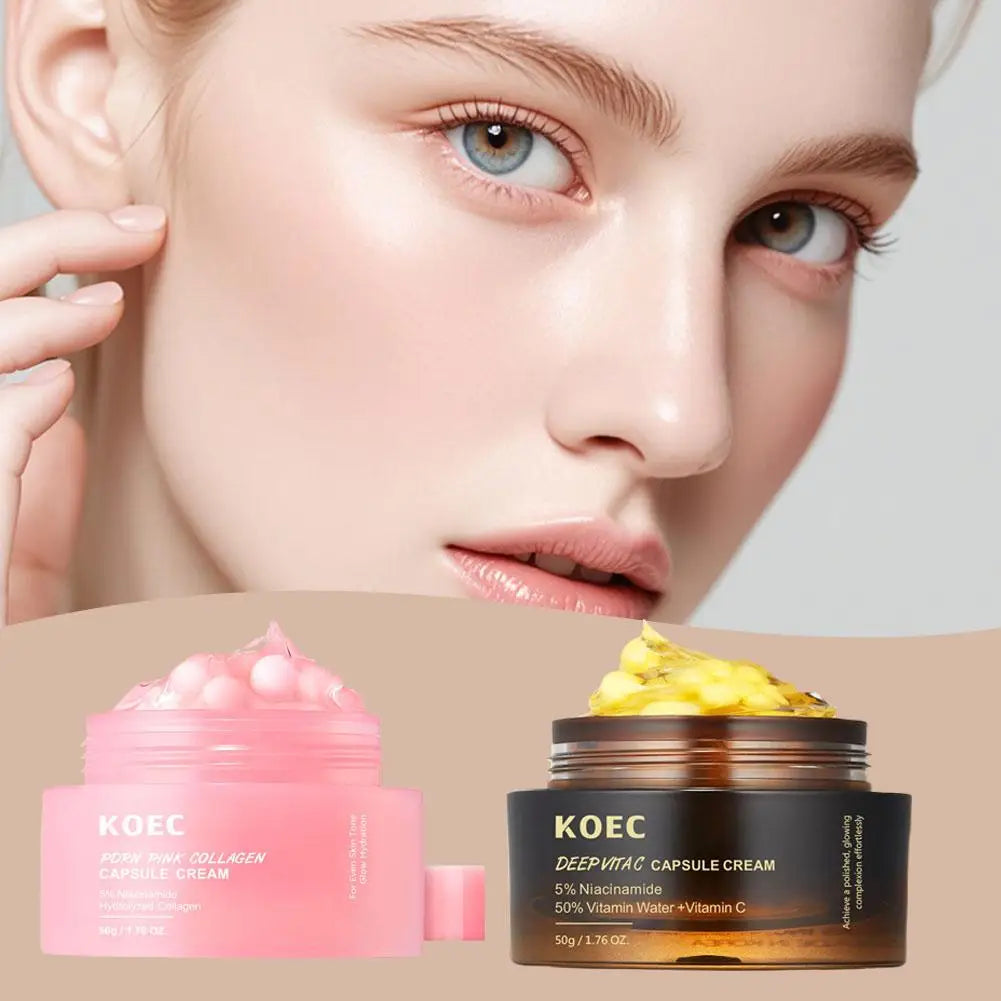 Crème Visage en Capsules | Collagène Marin & Niacinamide 5%
